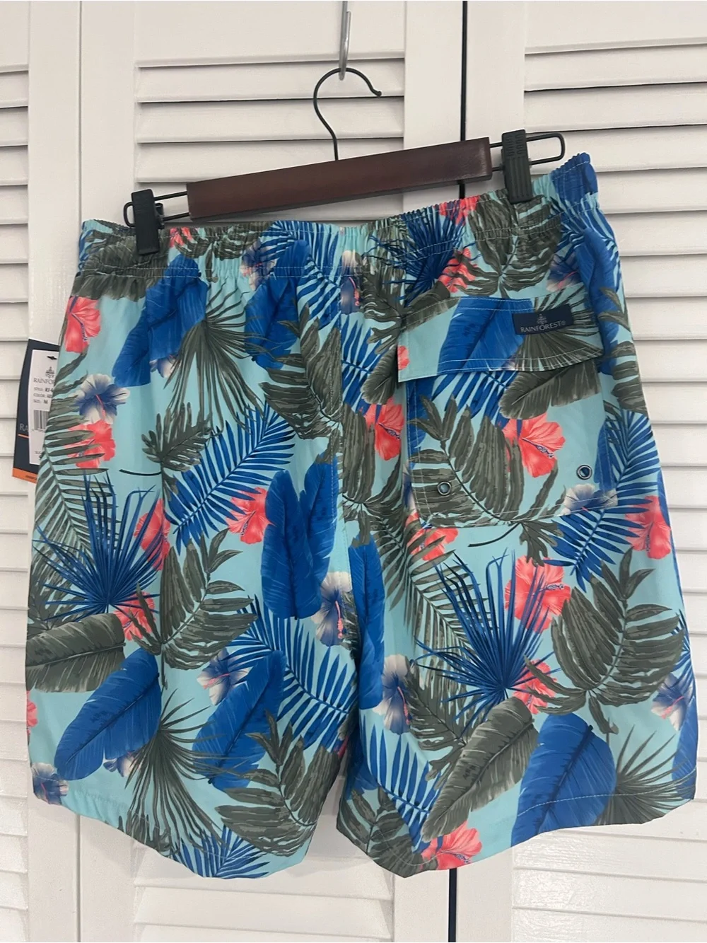 RAINFOREST Aqua Tropical Leaf & Floral Swim Shorts